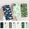 Cute Dinosaur Phone Case For iPhone 14 13 12 11 Pro Max XS X XR SE 2020 6 7 8 Plus Mini Transparent Shell