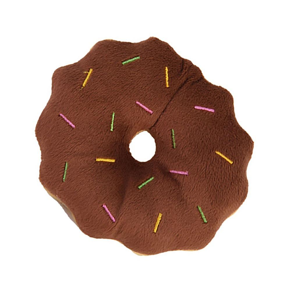 Bite Resist Texture Dog Chew Ring Plush Surface Cartoon Stuffed Toy  Puppy Teething Use