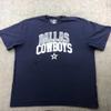 Мужская футболка Dallas Cowboys 3XL Синяя с графикой и надписью NFL Футбол Короткий рукав