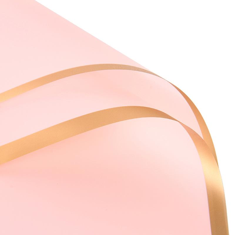 20 шт./упак. Цветочная упаковочная бумага с золотой каймой, роза в корейском стиле, полупрозрачная подарочная упаковка, цветочный букет, упаковочный материал