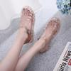 Hollow Out Bling Rainproof Jelly Sandals Women Summer Candy Shoes Woman Slippers Cover Toe Flat Femmes Sandales Pvc Sandalias