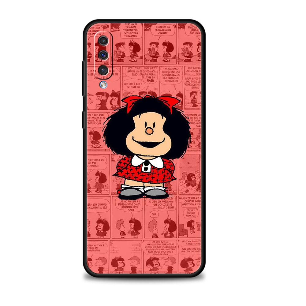 Для Samsung A20e A40 A50 A70 A10s A10 A20s Note 20 Ultra 10 A30 A91 A01 A03 A42 5G M51 A02 Черный Mafalda Girl Phone Funda