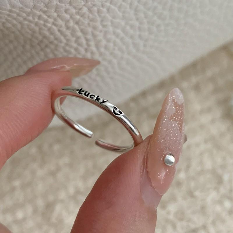 «Корейское регулируемое женское кольцо из стерлингового серебра 925 пробы – не выцветает, легкая роскошь, высококачественный, универсальный дизайн»