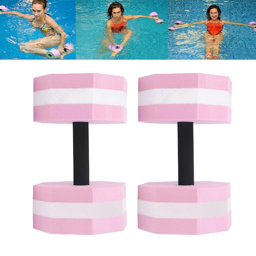 2PCS High Density EVA Foam Aquatic Exercise Dumbbells Swimming Training Dumbbells Water Aerobics