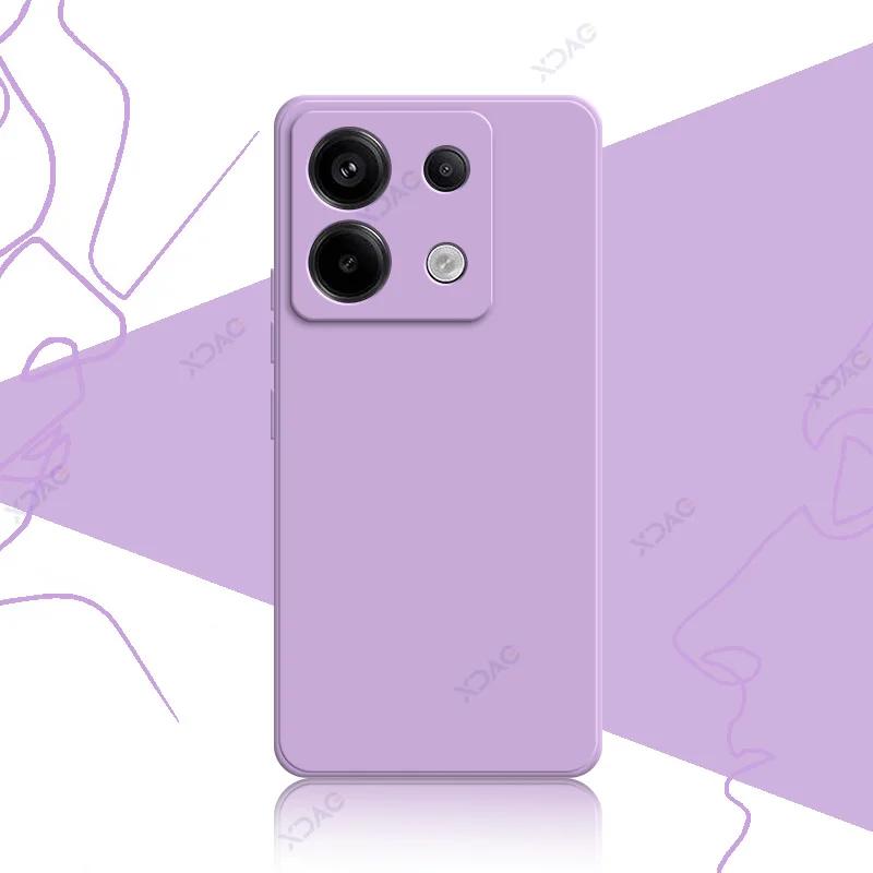 Милые квадратные жидкие силиконовые чехлы для Xiaomi POCO X6 Pro Neo 5G роскошные мягкие чехлы для телефонов POCOX6 X6Pro X6Neo Coque
