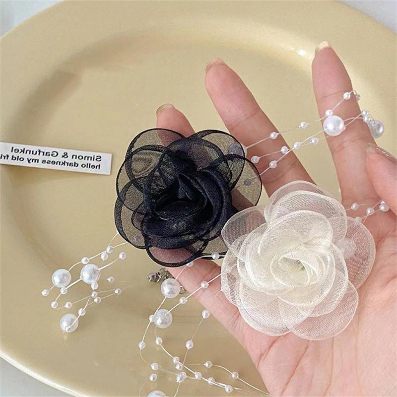 Романтическое колье-чокер с цветочным жемчугом, женское ожерелье-цепочка с цветком