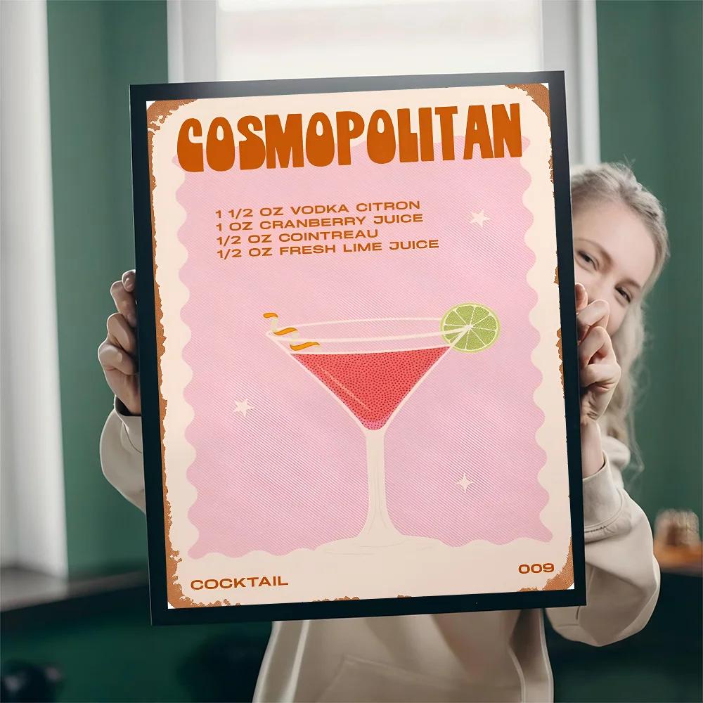 Красочный коктейльный напиток Хорошие плакаты и принты Печать на холсте Настенное искусство Картина для гостиной Домашний декор Подарки