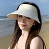 Summer Empty Top Sun Hat Women Double Shade UV Protection Large Brim Visors Korean Girls Fashion Versatile Color Match Beach Cap