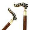 Nautical Brass Nautical with Beautiful Designer Engraved Head Handle with Wood Fold-able Walking Cane Stick for Men Women