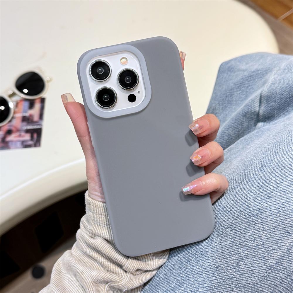 Роскошный Чехол из Жидкого Силикона Конфетного Цвета для iPhone 16 15 14 13 12 Pro Max Puls 11 Мягкий Ударопрочный Бампер Матовое Покрытие