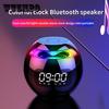 Bluetooth-совместимый динамик 5.0 со светодиодным цифровым будильником, музыкальный плеер, беспроводной динамик в форме шара, часы, мини-динамик BT