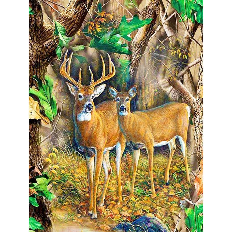 Полный комплект круглой алмазной вышивки Олень 5d Алмазная картина Мозаика Животные Ремесленные украшения дома