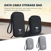 bfxhr7 Car Data Cable Storage Bag Waterproof Organizer Box For Tesla Model 3 S Y X Cybertruck Juguete Roadster Bonina Coil Emblem LOGO