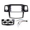 Navigation Panel Frame Stylish Black 9in Car Stereo Radio Dash Panel Trim Kit for Hilux 2011 To 2016