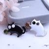 Cute Cat Brooch Enamel Pin Black Animal Brooches for Women Party Jewelry Gift