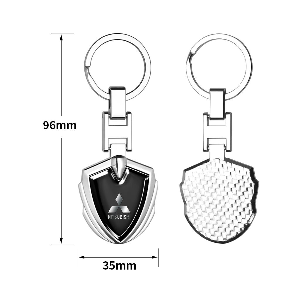 Car Universal Metal Keychain Keyring Accessories For Mitsubishi Lancer 10 Xpander Pajero 4 Montero V73 Triton Evolution Evo