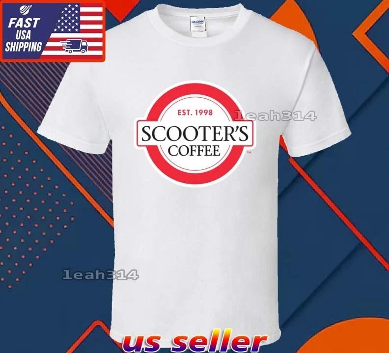 Новая футболка с логотипом Scooter's Coffee, смешная, американская, США, унисекс, размеры S-5XL