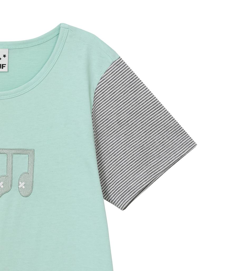 BAUF Layered Melody Boat Neck T-Shirt [Mint]