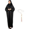 Women Prayer Clothes With Hijab Muslim Outfits Long Robe Abaya Turkish Islamic Dresses Dubai Kaftan With Rosary
