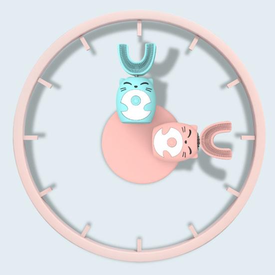 Умная зубная щетка, перезаряжаемая, мягкая, водонепроницаемая, с длительным сроком службы, трудосберегающий инструмент для чистки полости рта, силиконовая U-образная детская зубная щетка для дома