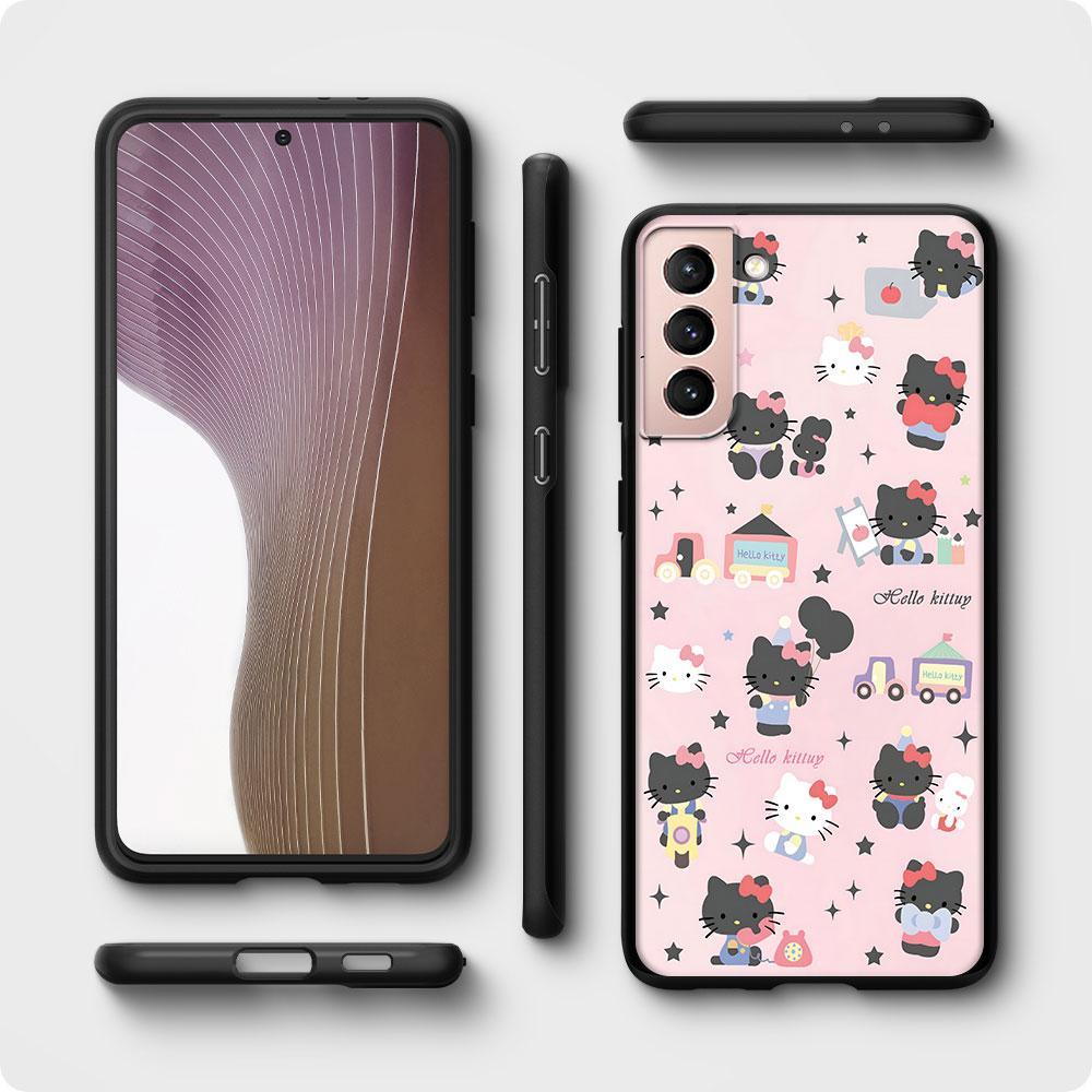 Чехол Kawaii Hello Kitty KT Cat для Samsung Galaxy S23 S10e S10 S21 FE S22 S9 S24 Ultra S20 Plus Мягкий Черный ТПУ Чехол для Телефона