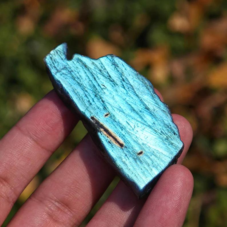 Natural Labradorite Rough Stones Flashy Moonstone Raw Crystals Blue Spectrolite Specimens for Decoration & Jewelry