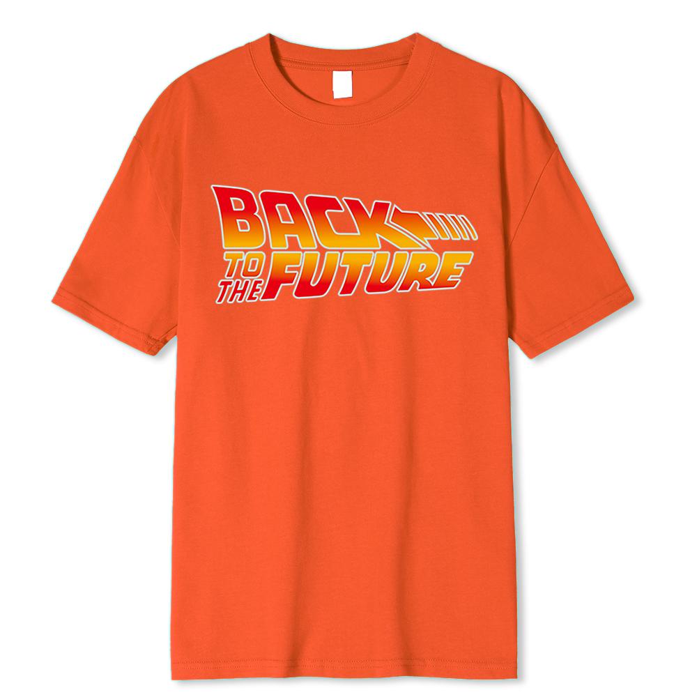 Назад в будущее Футболка Хлопковая футболка для мужчин Летняя футболка с коротким рукавом Футболки Кино Хип-хоп Футболка Топы Уличная одежда Футболки XXXL
