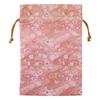 Мешочек с кулиской из золотой парчи Нисидзин-ори (Маленькие цветы, текущие водой (Бледно-розовый))