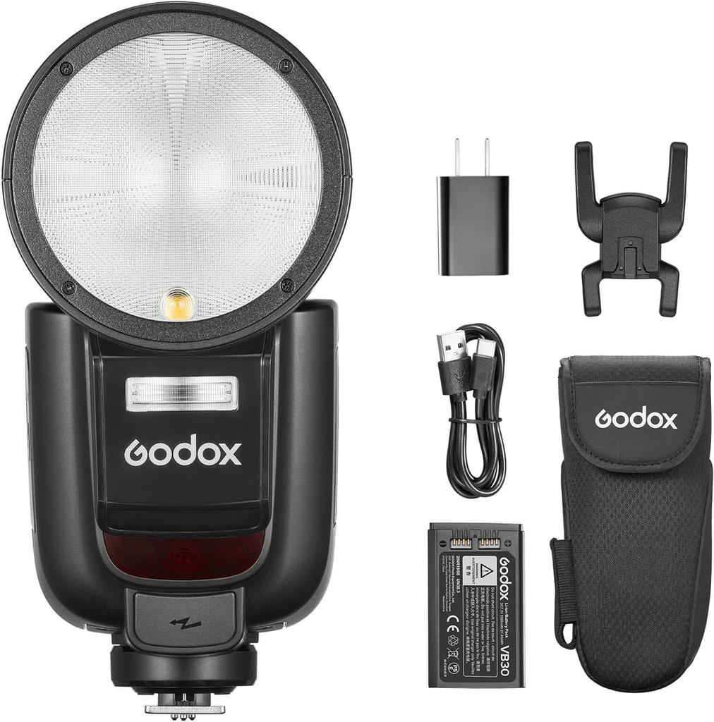 Godox Round Head Camera TTL for Fuji X Includes Detachable 76W Approximately Second Recycle Modeling Conversion LCD Technical Approval Compatible with