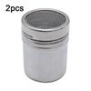 2pcs Stainless Steel Coffee Chocolate Shaker Cocoa Coffee Powdered Sugar Flour Sieve Shaker