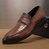 Fashion Luxury Designer New Men's Alligator Pattern Patent Leather Casual Driving Shoes Formal Wedding Dress Homecoming Penny Loafers