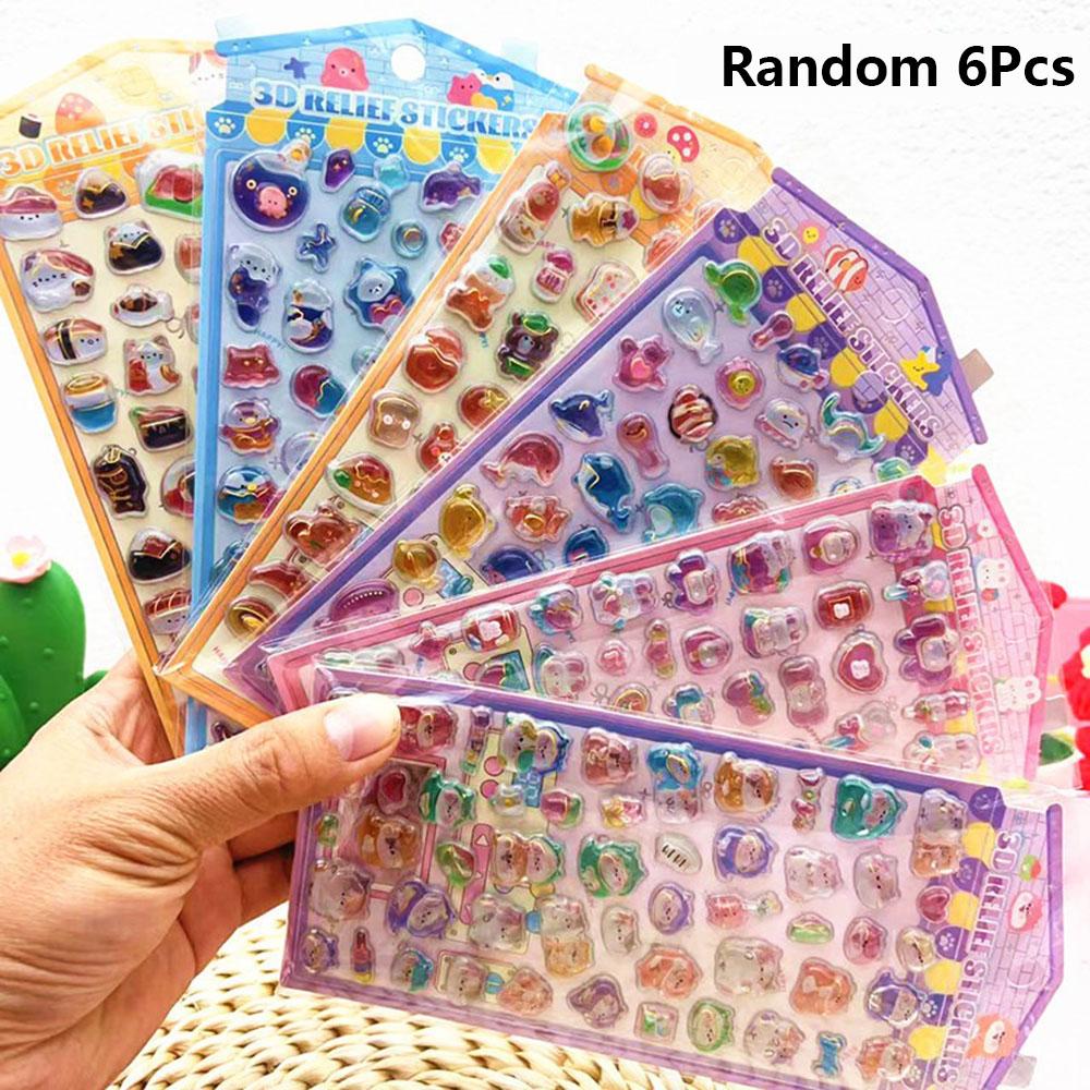 New Kawaii Cartoon 3D Crystal Drop Sticker For Scrapbooking Cute Phone Case Scrapbooking Decoration Solid Sticker Diy Decoration