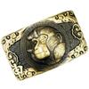 Zodiac Pure Copper Belt, Button Head Men's 3.8 Belt, Head Brass Solid Full Brass Belt Head Clip
