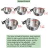 Stainless Steel Parakeet Feeder with Clamp Holder Parrot Food Bowl Bird Bowls  Dogs Cats Cage