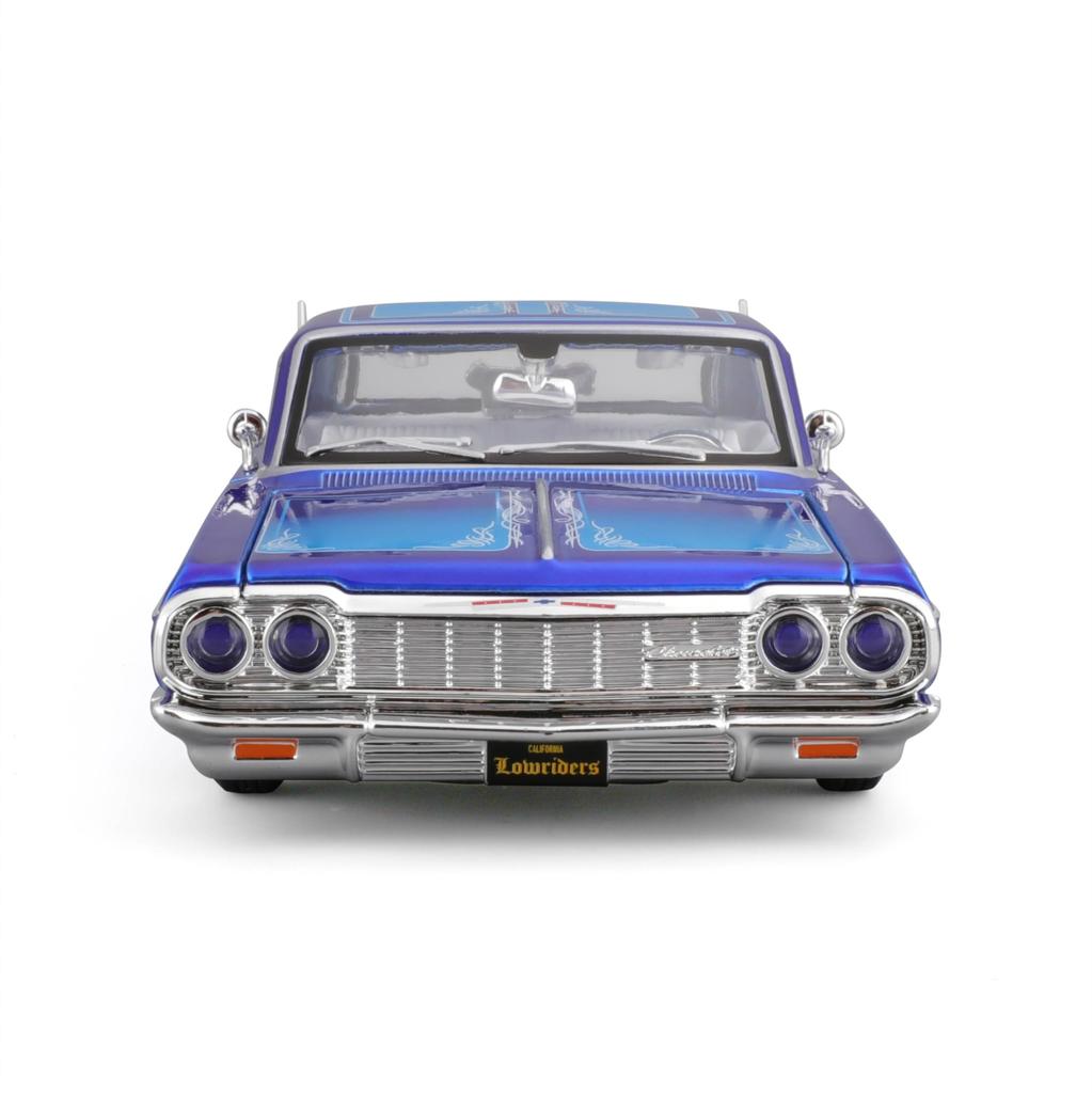 Maisto 1/26 Chevrolet Impala 1964 Синий Custom Lowriders Series / Металлическая модель автомобиля (Готовый продукт) 32547