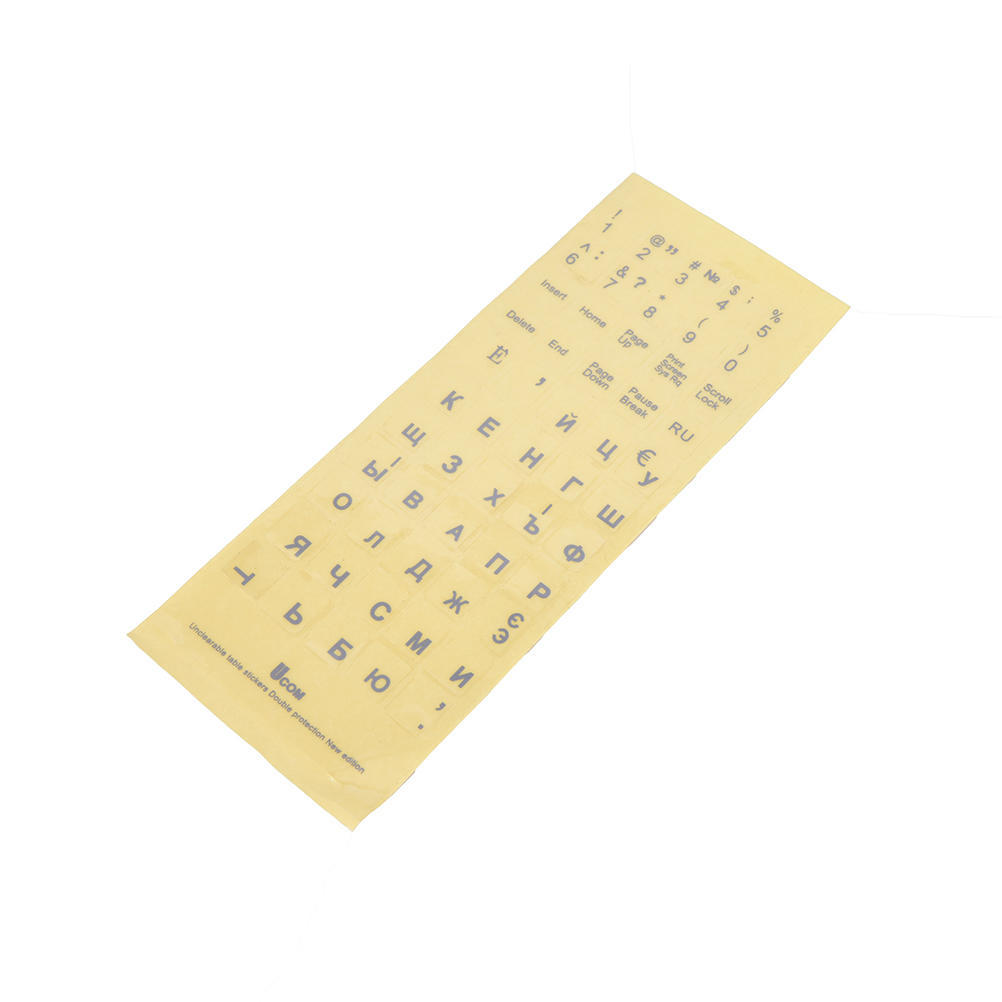 Русская прозрачная наклейка на клавиатуру с алфавитом для ноутбука