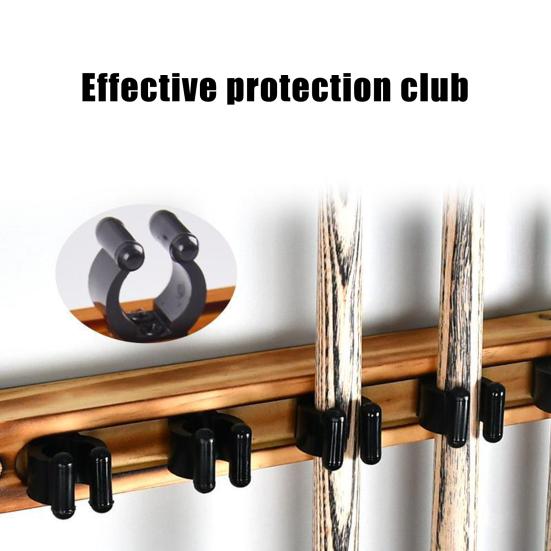 Wall Mount Pool Stick Holder Billiard Pool Cue Rack Hardwood Pool Cue Holder Rest Cue