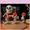 Horror Pumpkin Skull Figure For Festive Halloween And Holiday Scene Decoration