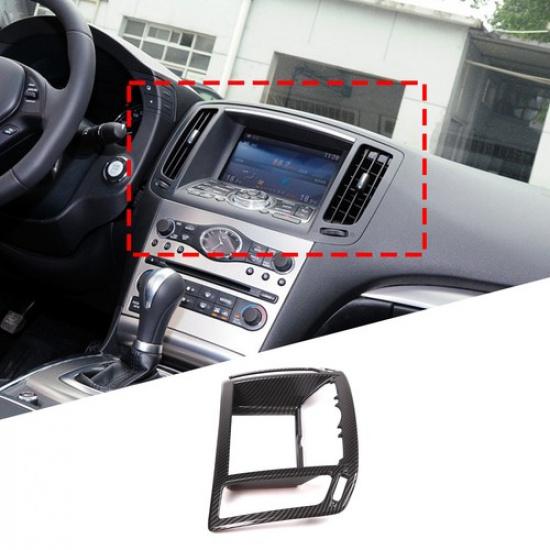 Carbon ABS Navigation Screen Air Vent Cover Trim For Infiniti G Series G37 07-13