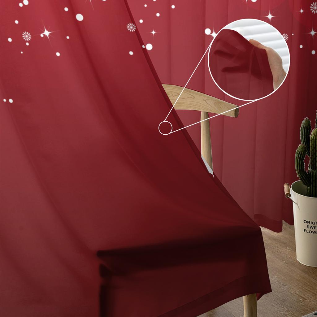 Рождественская елка, Рождественский шар, тюлевые шторы со снежинками для украшения гостиной, современная шифоновая прозрачная вуаль, рождественские шторы 