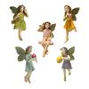 Flower Fairy Pendant Resin Statue Ornament Creative Garden Potted Decor Miniature Figurine for Outdoor Home Decoration Gift