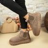 Мода 2025 Зимние Женские Снежные Сапоги Плюшевые Теплые Нескользящие Водонепроницаемые Женские Балетки Кроссовки Повседневные Слипоны Женские Ботильоны Botas Mujer