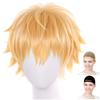 CaseEden Cosplay Wig Premium Short Hair Light Gold Blonde 6094