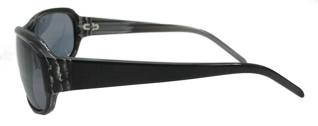 PP Polarized Sunglasses UV Protection Handmade Frame 8 Curves Reflective Light Cut Japanese Polarized Lenses Reduce Glare PG-003 (Black/Smoke