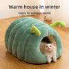 Гусеница Домик для питомца Зимнее теплое гнездо для кошки Милый домик для собаки Закрытое Нескользящее гнездо для кошки