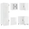 14 Piece Kitchen Cabinet Set Kalmar High Gloss White Particleboard