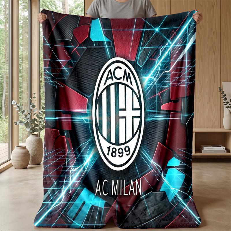 AC Milan Theme blanket Soft Flannel Blanket Plush Throw Blanket Cozy Sofa Bed Blanket for Home Decor