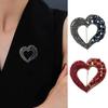 Rhinestone Hollow Heart Rhinestone-encrusted Wear-Resistant Process Pin Jewelry Brooch Anti-oxidation Brooch Gift