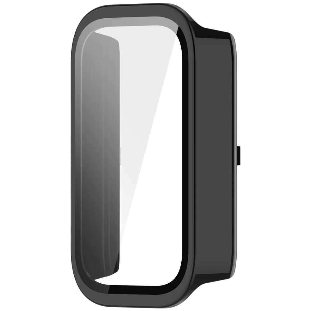 Закаленное стекло + Чехол для Xiaomi Smart Band 9 Active Защитное стекло для экрана Защита от царапин Бампер Защитный чехол для Xiaomi Redmi Band 3