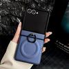 Чехол из ПУ кожи для телефона Samsung Z Flip 7 FE 6 5 4 3 Flip6 Flip5 Flip4 Flip7 5G 360 Вращающийся Магнитный Держатель-кольцо Задняя крышка